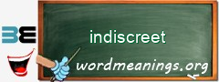 WordMeaning blackboard for indiscreet
